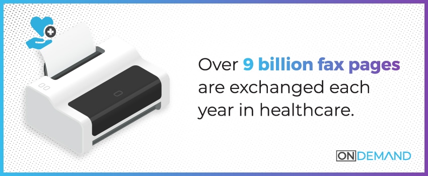 Over 9 billion fax pages are exchanged each year in healthcare.