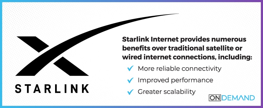 Starlink Internet provides numerous benefits over traditional satellite or wired internet connections